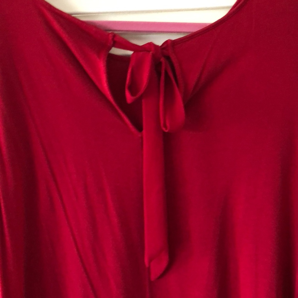 Red ruffle blouse XL - Picture 3 of 3